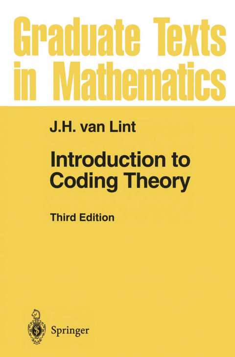 Introduction to Coding Theory - J.H. van Lint