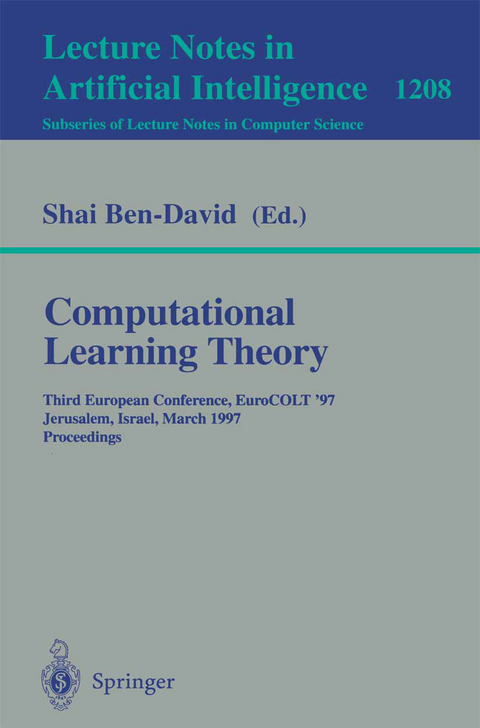 Computational Learning Theory - 