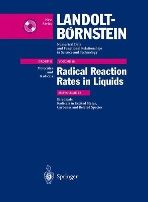 Biradicals, Radicals in Excited States, Carbenes, and Reladte Species