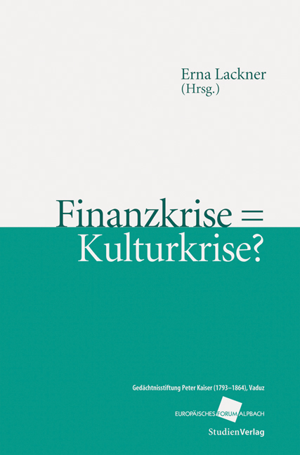 Finanzkrise = Kulturkrise? - 