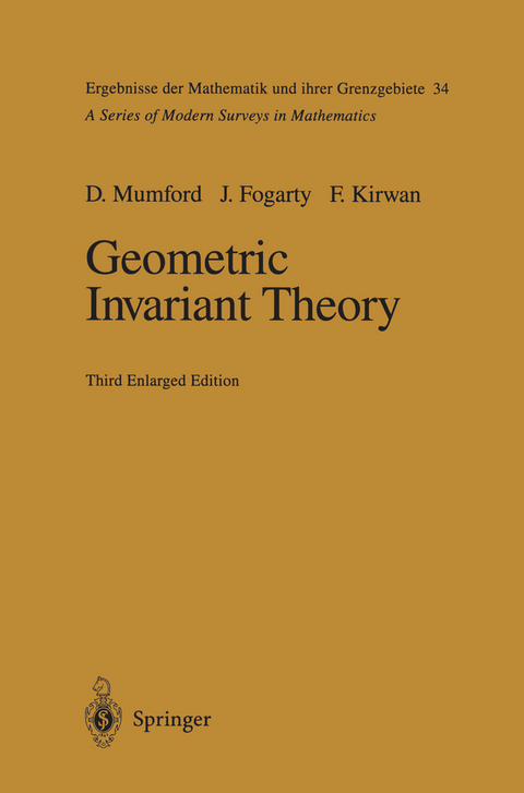 Geometric Invariant Theory - David Mumford, John Fogarty, Frances Kirwan