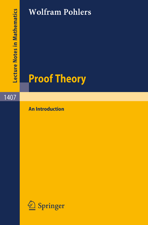 Proof Theory - Wolfram Pohlers