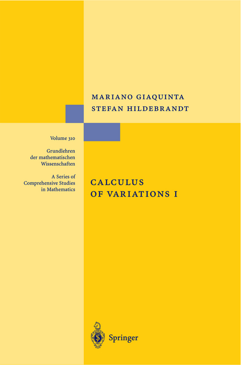 Calculus of Variations I - Mariano Giaquinta, Stefan Hildebrandt