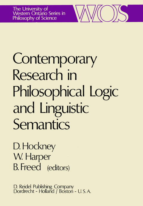 Contemporary Research in Philosophical Logic and Linguistic Semantics - 