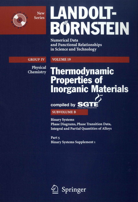 Binary Systems Supplement 1 -  Scientific Group Thermodata Europa (SGTE)