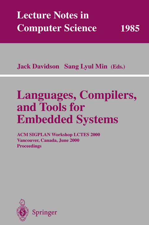 Languages, Compilers, and Tools for Embedded Systems - 