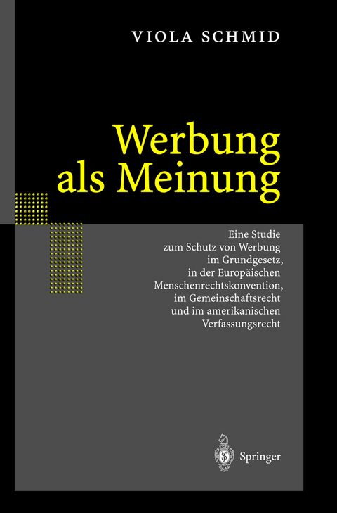 Werbung als Meinung - Viola Schmid