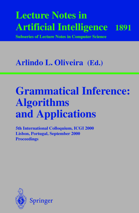 Grammatical Inference: Algorithms and Applications - 