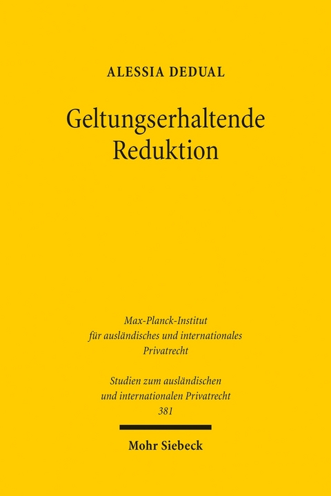 Geltungserhaltende Reduktion -  Alessia Dedual