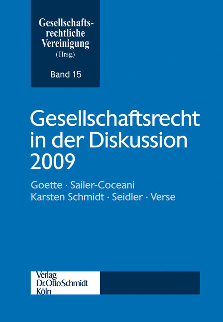 Gesellschaftsrecht in der Diskussion 2009 - 