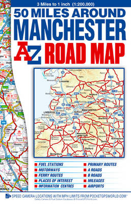 50 Miles Around Manchester Road Map -  Geographers' A-Z Map Company