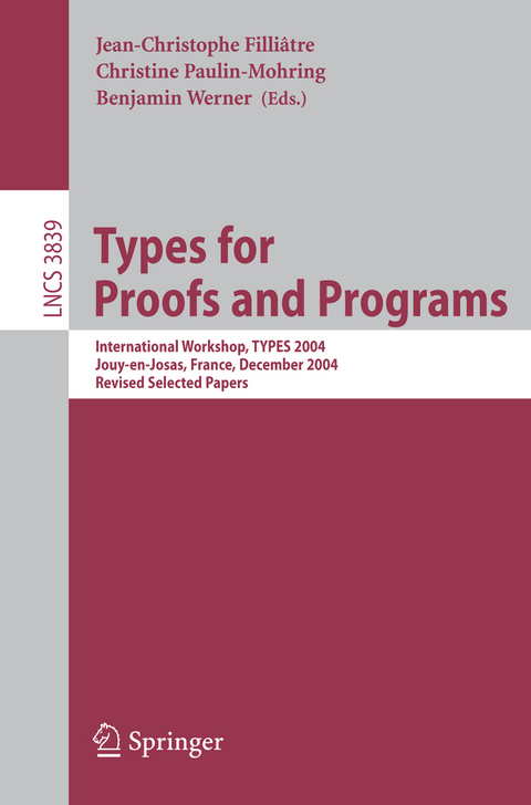 Types for Proofs and Programs - 