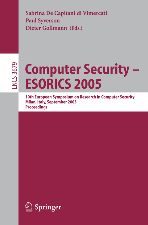 Computer Security - ESORICS 2005 - 