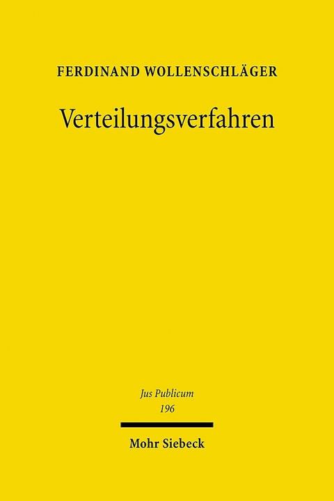 Verteilungsverfahren - Ferdinand Wollenschläger