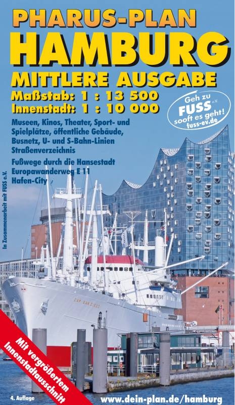 Pharus-Plan Hamburg Mittlere Ausgabe - 