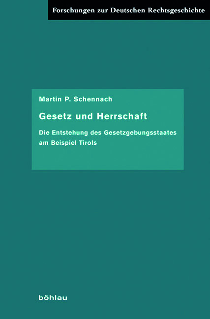 Gesetz und Herrschaft - Martin P. Schennach