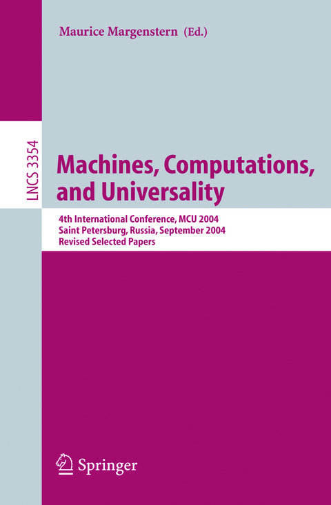 Machines, Computations, and Universality - 