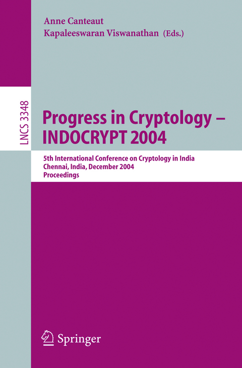 Progress in Cryptology - INDOCRYPT 2004 - 