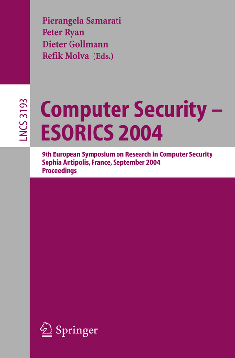 Computer Security - ESORICS 2004 - 