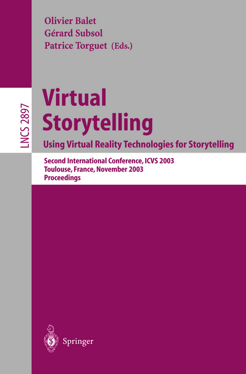 Virtual Storytelling; Using Virtual Reality Technologies for Storytelling - 