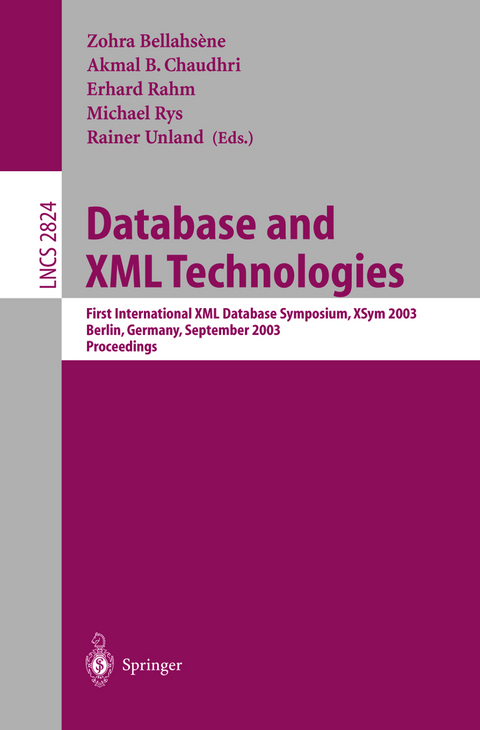 Database and XML Technologies - 