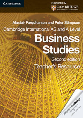 Cambridge International AS and A Level Business Studies Teacher's Resource CD-ROM - Peter Stimpson, Alastair Farquharson