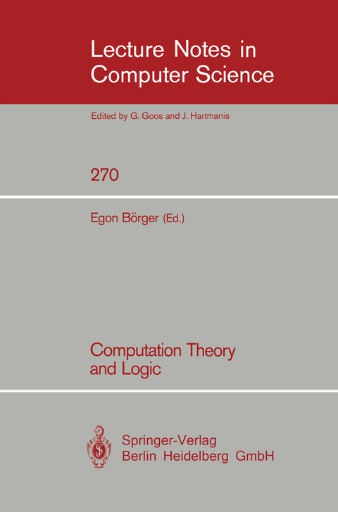 Computation Theory and Logic - 