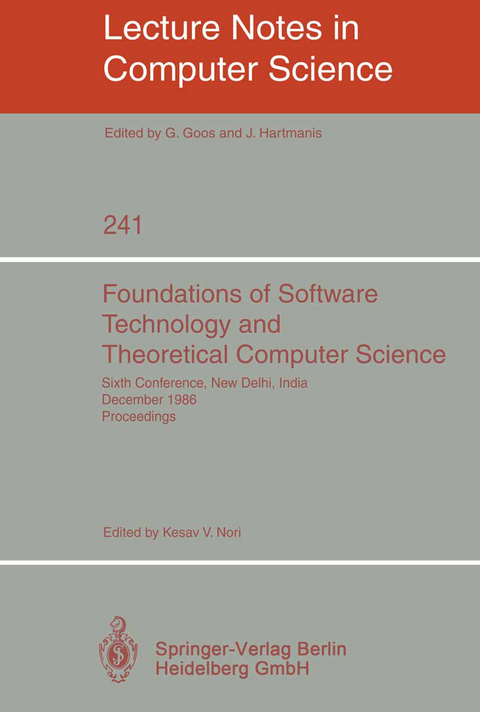 Foundations of Software Technology and Theoretical Computer Science - Kesav V. Nori