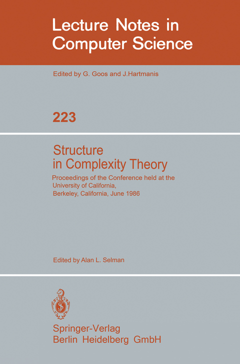 Structure in Complexity Theory - 