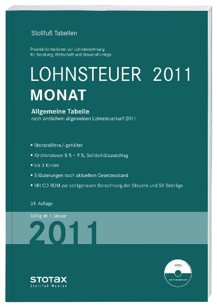 Lohnsteuertabelle 2011 Monat