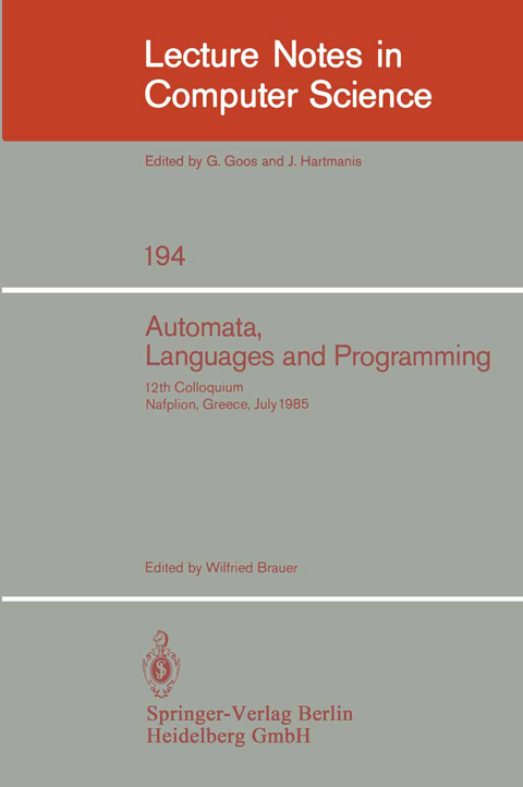 Automata, Languages and Programming - 