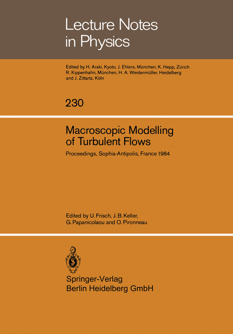 Macroscopic Modelling of Turbulent Flows - 