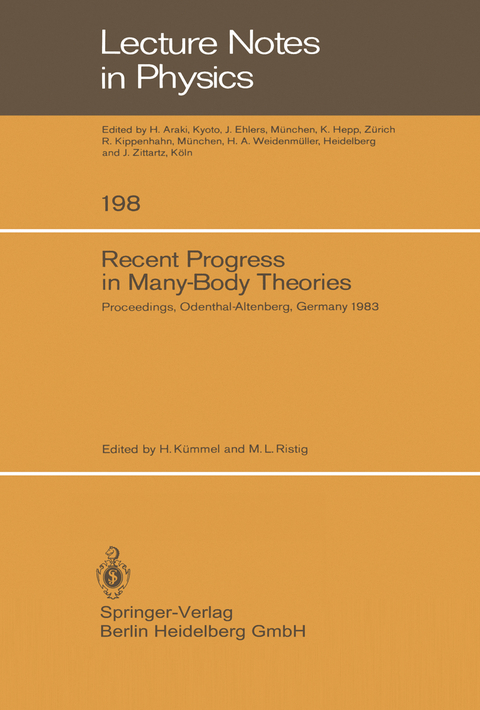 Recent Progress in Many-Body Theories - 