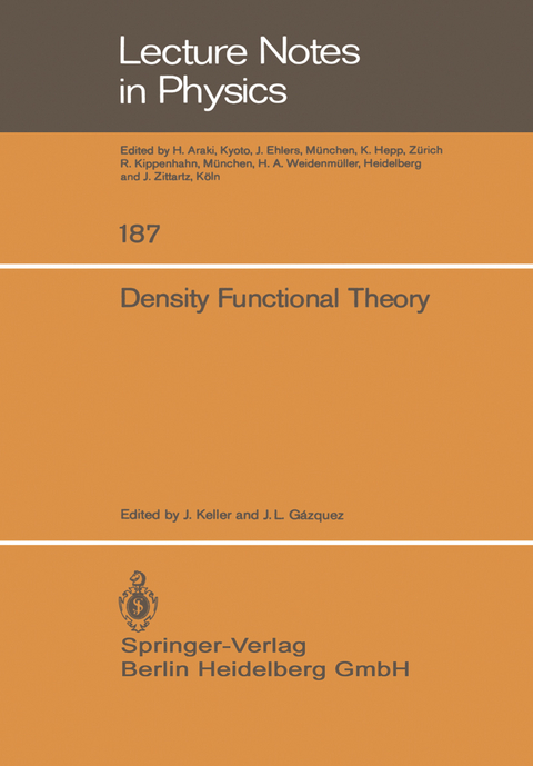 Density Functional Theory - C. Amador, M.P. Das, R.A. Donnelly, J.L. Gazquez, J.E. Harriman, J. Keller, M. Levy, J.P. Perdew, A. Robledo, C. Varea, E. Zaremba