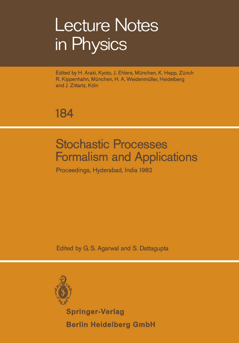 Stochastic Processes, Formalism and Applications - 