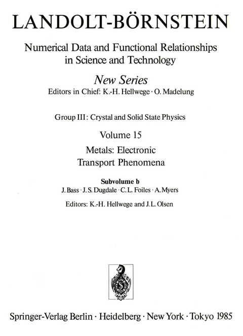 Electrical Resistivity, Thermoelectrical Power and Optical Properties - 