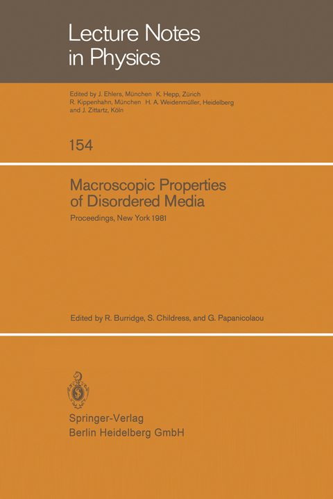 Macroscopic Properties of Disordered Media - 