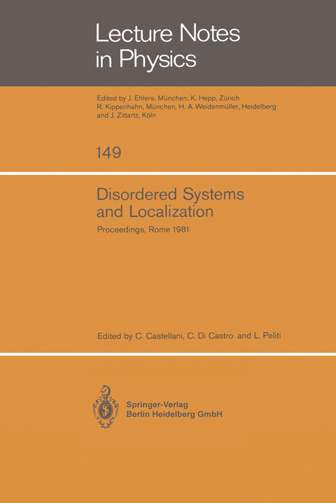 Disordered Systems and Localization - 