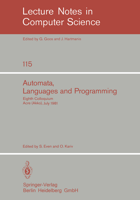 Automata, Languages and Programming - 