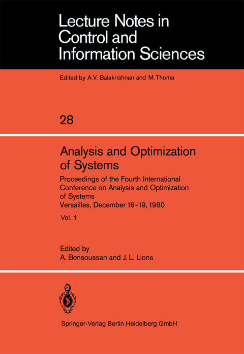 Analysis and Optimization of Systems - 