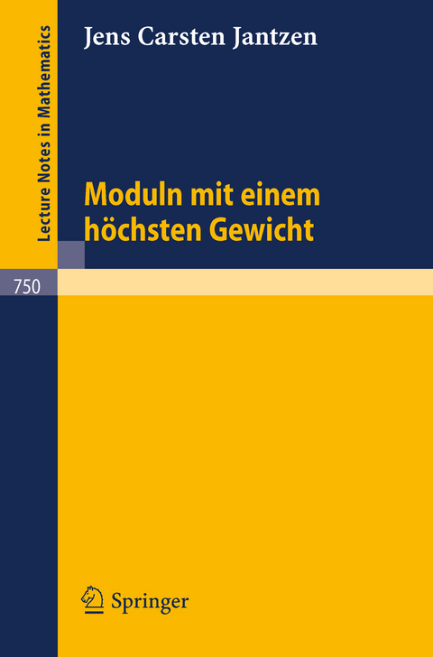 Moduln mit einem höchsten Gewicht - Jens C. Jantzen