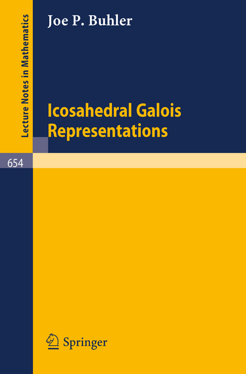 Icosahedral Galois Representations - J. P. Buhler