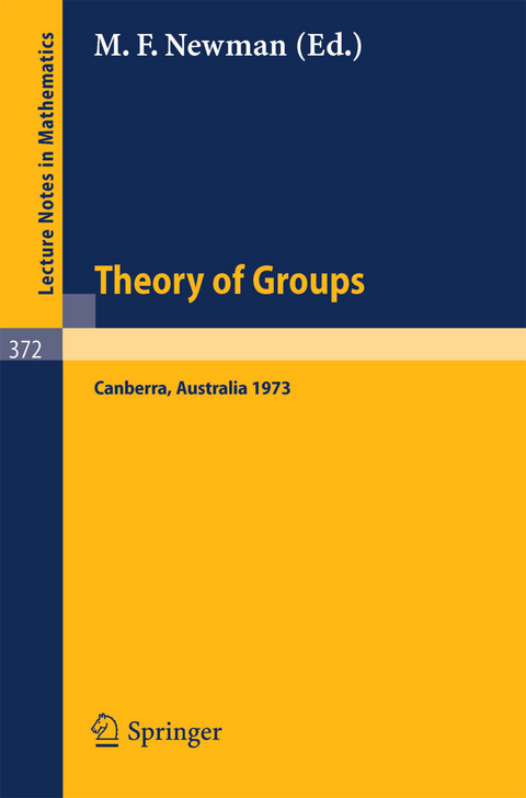 Proceedings of the Second International Conference on the Theory of Groups - 