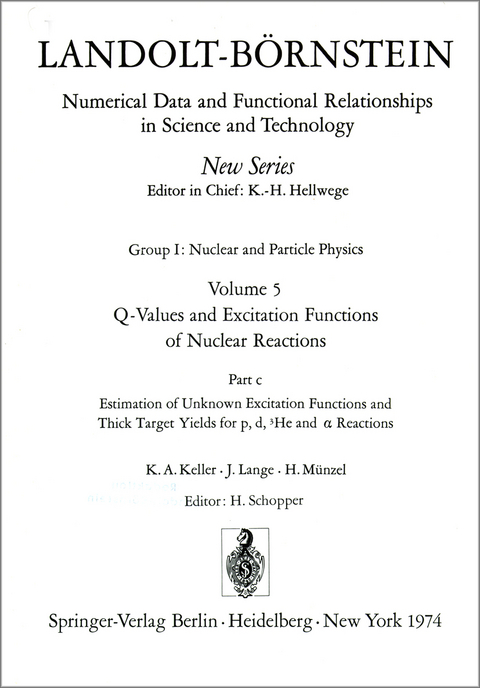 Estimation of Unknown Excitation Functions and Thick Target Yields for p, d, 3He and alpha Reactions / Abschätzung von unbekannten Anregungsfunktionen und unbekannten Dicke-Target-Ausbeuten für p-, d-, 3He- und alpha-Reaktionen - K.A. Keller, J. Lange, H. Münzel