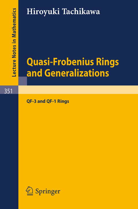 Quasi-Frobenius Rings and Generalizations - H. Tachikawa