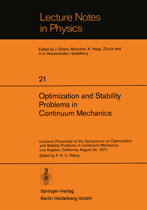 Optimization and Stability Problems in Continuum Mechanics - 