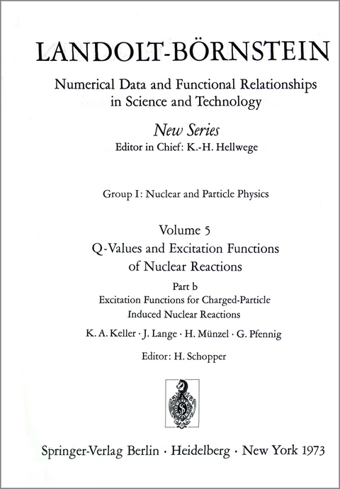 Excitation Functions for Charged-Particle Induced Nuclear Reactions / Anregungsfunktionen für Kernreaktionen mit geladenen Projektilen - K.A. Keller, J. Lange, H. Münzel, G. Pfennig