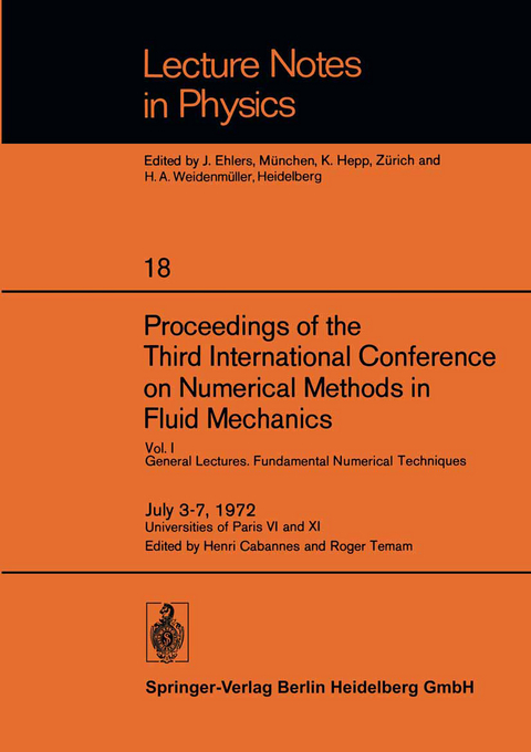 Proceedings of the Third International Conference on Numerical Methods in Fluid Mechanics - 