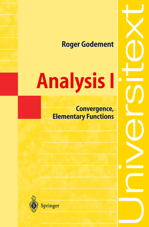 Analysis I - Roger Godement