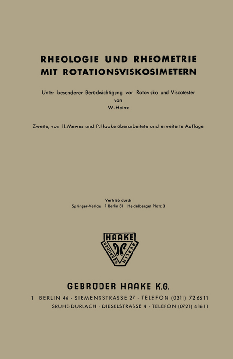 Rheologie und Rheometrie mit Rotationsviskosimetern